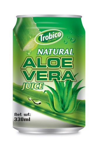 Trobico Natural aloe vera juice alu can 330ml